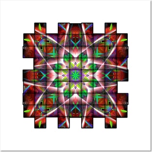 Pattern Psychedelic Weave Mandala Posters and Art